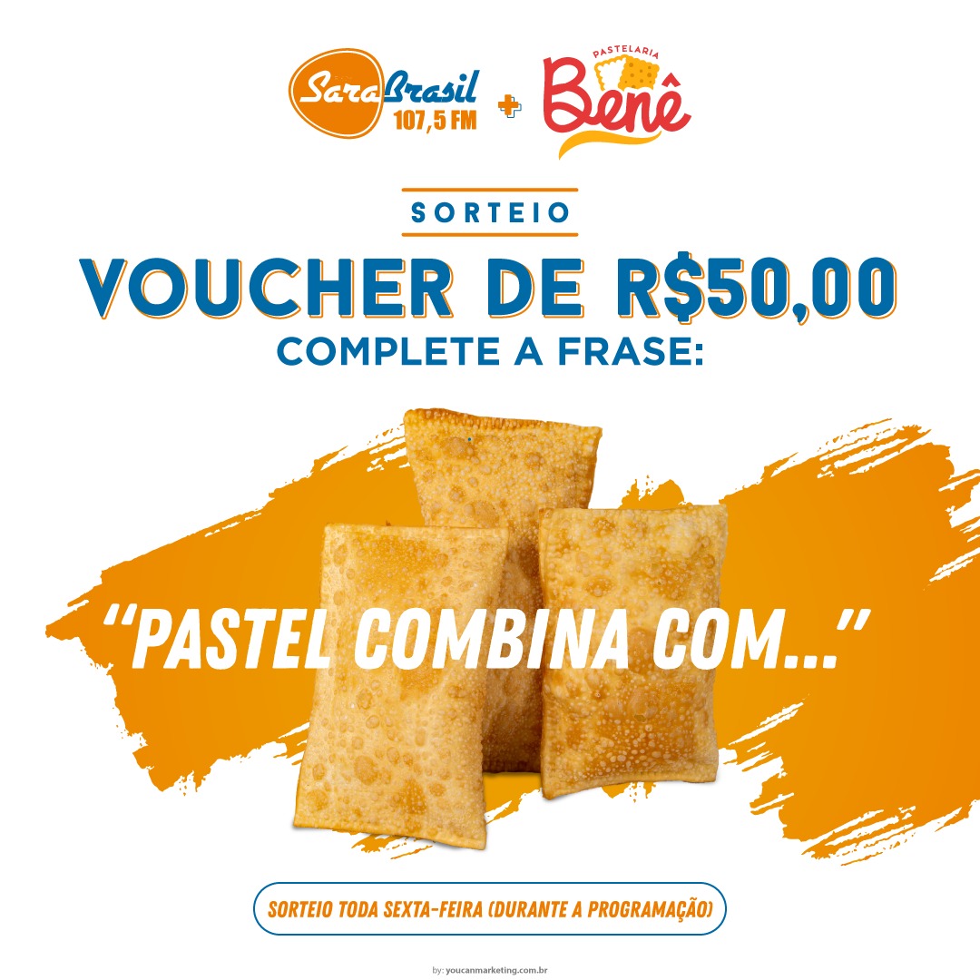 VOUCHER DE R$50,00 NA BENÊ PASTELARIA